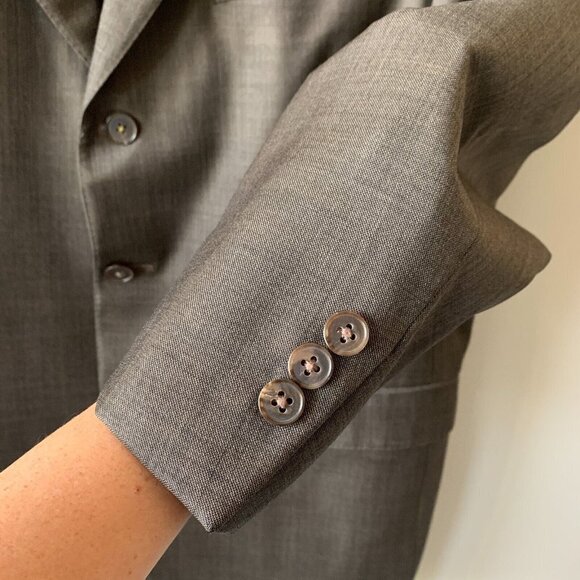 Ermenegildo Zegna Sport Coat Men's 44 R Brown Suit‎ Jacket Wool Blazer $2895 - Picture 6 of 15